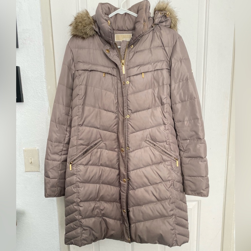 Michael Kors Beige Puffy Winter Coat